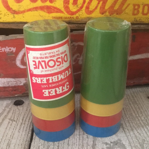 Vintage Tumblers (2-four packs) Still Shrink Wrapped With Cute Label - Picture 4 of 4